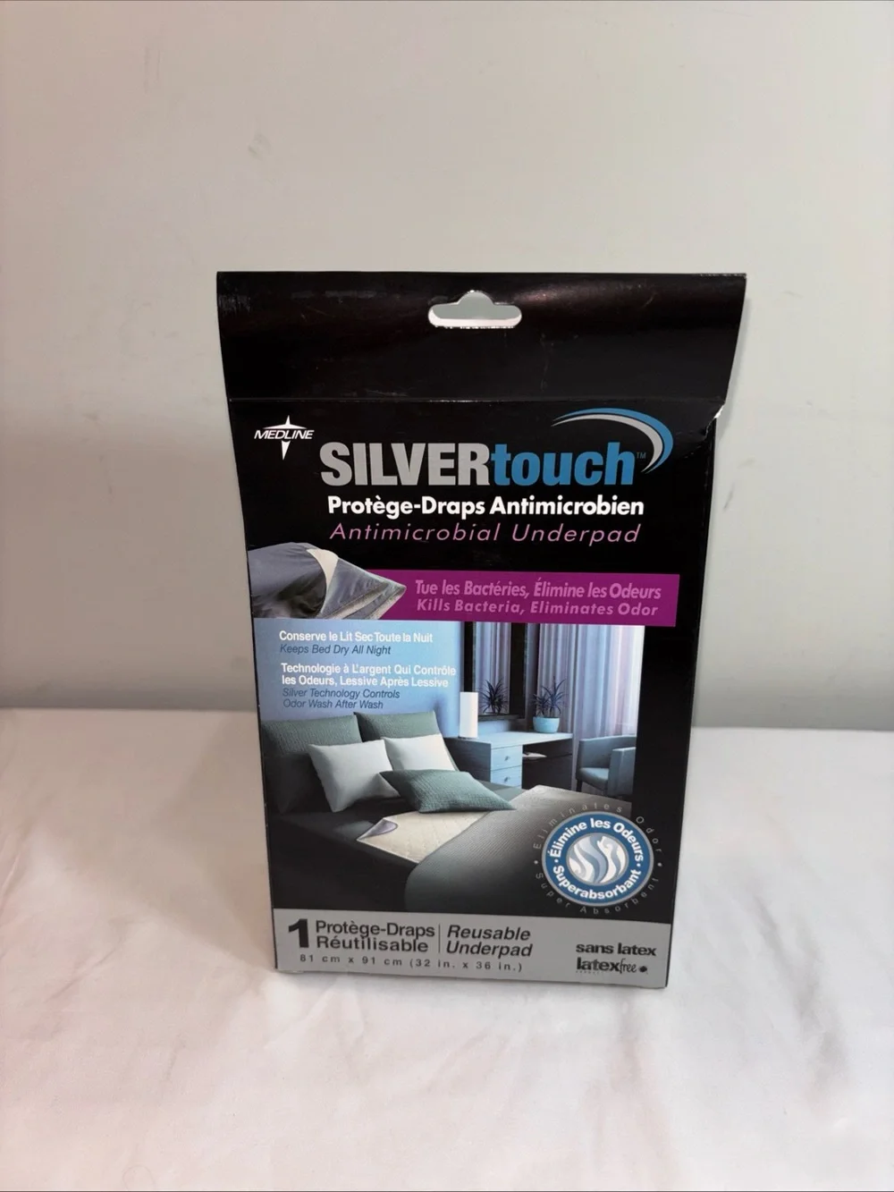 Silver Jeans Silvertouch Antimicrobial Underpad - Black Box with Blue Accents